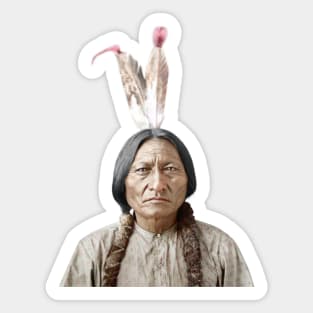 Sitting Bull Portrait Colorized Sticker